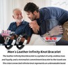 Leather Bracelet for Men Multi-Layer Braided Leather Infinity Bracelet with