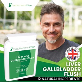 Liver and Gallbladder Flush - 60 Capsules - Powerful Liver Support Supplements - Liver Cleanse Detox and Repair Complex - 12 Ingredient Liver Detox Formula Inc Choline - Liver Tablets Supplements