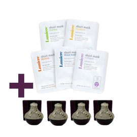 Lumiere Mask Pack 5 sheets + Sooryehan Cheonsam Sanghwang Cream 10mlX4 / 루미에르 마스크팩 5매+수려한 천삼 상황 크림 10mlX4개