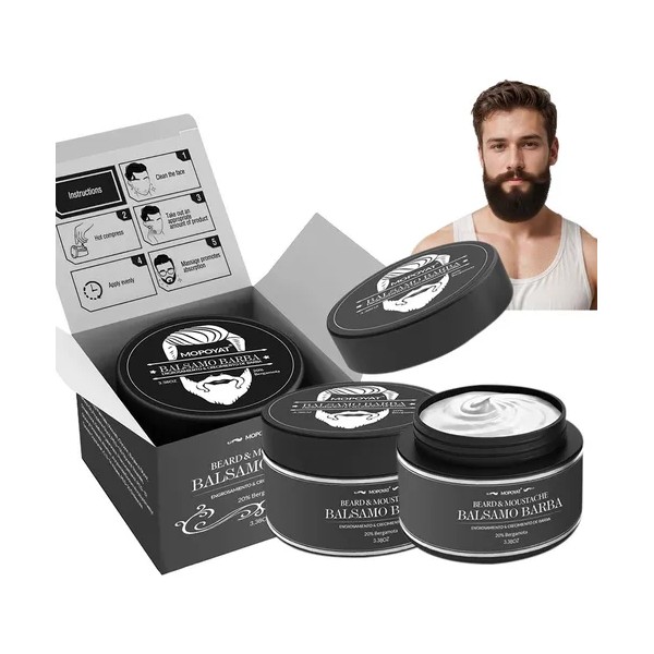 2pcs Balsamo Para Crecer La Barba Al 20%