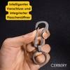 Cerbery - Titanium Keyring with Ring and Gift Box -