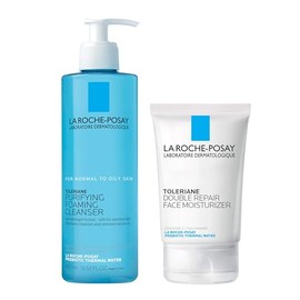 Bundle of La Roche-Posay Toleriane Purifying Foaming Facial Cleanser + Toleriane Double Repair Face Moisturizer