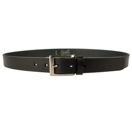 Mens Quality Leather Belt Made in UK, Black, 34-38, M