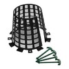 Plant Knight Plastic Tree and Plant Animal Prevention Protector Guard for Lawn, Garden, Flowers, Vegetables, Bushes, and Saplings, 3 Pack (Black)