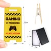 Funny Warning Gaming In Progress Sign Desk Sized Do Not