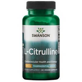 Swanson L-Citrulline - Natural Supplement Promoting Cardiovascular Health & Energy Support - Helps Increase Circulation - (60 Capsules, 850mg Each)
