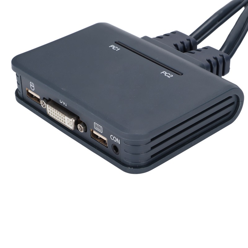 USB KVM Switch 2 Ports Wired HD Multimedia Interface KVM