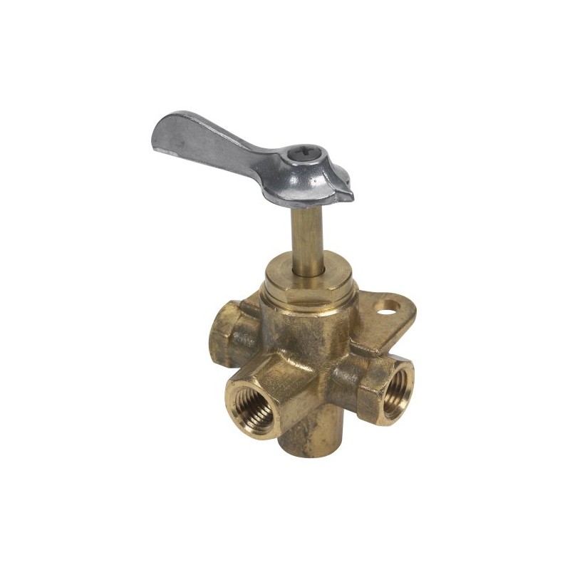 Moeller Fuel Tank Four-Way Valve (1/4", Brass)
