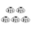 5Pcs Silver Flange Coupling Connector Kit 7mm Inner Diameter Steel