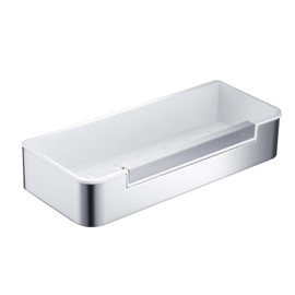 KIBI Deco Bathroom Shower Basket Shelf Organizer, Wall Mounted Shower Caddy for Soap, Shower Gels | Stainless Steel Front Shower Shelves (Chrome) (KBA1205)