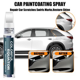 25D/26G Snowflake White Pearl Tricoat Touch Up Paint for Mazda, Car Paint Pen Scratch Repair Two-In-One Touch Up Paint, Premium Car Scratch Remover for Deep Scratches