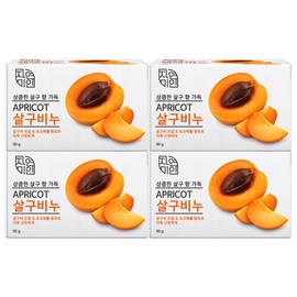 Mugunghwa 무궁화 자연미인 살구비누 90g X 4입 1팩 Mugunghwa Natural Beauty Apricot Soap 90g X 4 Pieces 1 Pack