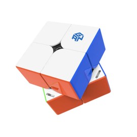 GAN 251 M Air, 2x2 Magnetic Speed Cube Stickerless 251 Mini Cube 48 Magnets Puzzle Toy for Beginners (Frosted Surface Primary Internal)