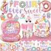157pcs Four Ever Sweet Birthday Decorations Girl Include Banner, Hanging,