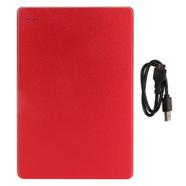 2.5in External Hard Drive Portable USB3.0 5Gbps High Speed Ultra Slim Metal External Hard Drive for Win for OS Red 80GB