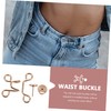 DOITOOL 8 Sets Waist-Closing Jeans Buttons Extenders Buckles Waist Buckle