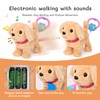 Fegalop Peluche Electrónico, Juguete de Perros Que Camina, Ladra, Mueve