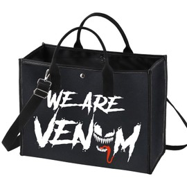 BWWKTOP Spider Hero Cosmetic Makeup Bag Villain Movie Fans Gift We Are Venom Makeup Zipper Pouch Bag (WE ARE VENOM BG)