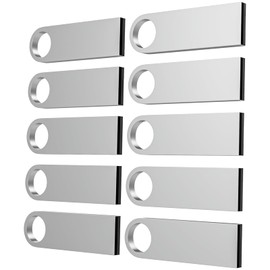 USB Stick 4 GB Pack of 10 ABLAZE Mini Memory Stick Waterproof 4GB USB Sticks Metal Pack of 10 for Laptop, Computer, TV, Car