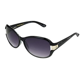 Foster Grant Appealing BLK Bifocal Block 100% UVA-UVB Protection for Women Sun Readers (Black, 1.25, multiplier_x)