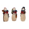 Christmas Snowman Figurines, Xmas Holiday Winter Wonderland Decoration Home Indoor