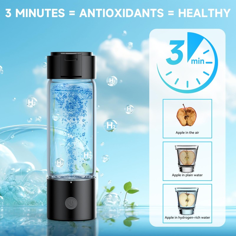 Hydrogen Water Bottle New, Portable Hydrogen Water Bottle Generator with
