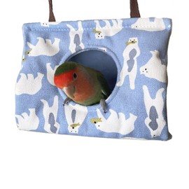 GUANLANT Bird Cage Tent Winter Warm Nest House Cockatiel Hammock Bedding Parrot Snuggle Hut Parakeets House Sleeping Hideaway with Pad Lovebirds Conures Quaker