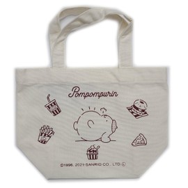 Sanrio Mini Tote Lunch Tote Bag, Canvas, Cotton, Cloth, Small Size, Cute, Character, Pom Pom Pompurin A
