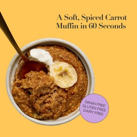 Stellar Eats Instant Treat in a Cup | Single-Serve | 8g Protein | Grain-Free, Gluten-Free, Dairy-Free, Plant-Based, Paleo-Friendly | Microwave in 1-2 Minutes | Made with 7 Real Ingredients | Non-GMO, Kosher (Banana Bread, 8 Pack)