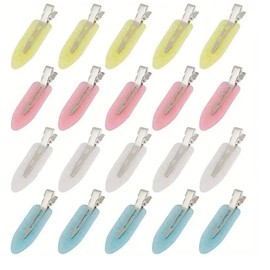 Glitter Turquoise No Bend Hair Clips Styling Clips for Salon Hairstyle No Crease No Dent Perfect for Bangs Waves, and Makeup Application
