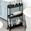SPACELEAD Slim Storage Cart 3 Tier,Bathroom Organizer Rolling Utility,Mobile Shelving