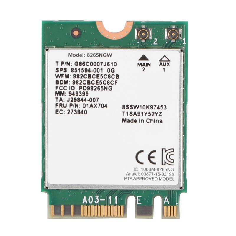 Bluetooth 4.2 For Intel 8265 867M 802.11AC 2.4G/5G Wireless Network