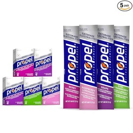 Propel Electrolyte Water Drink Mix Powder Packets – 4-Flavor Variety Pack – Zero Calories, Zero Sugar – Hydration with Electrolytes & Vitamins C & E – 50 Count