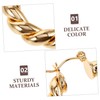 COLLBATH Real Gold Electroplated Earrings Twist Style Hoop Earrings for
