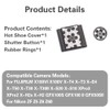 Camera Metal Hot Shoe Cover Shutter Buttons Protector for Fuji