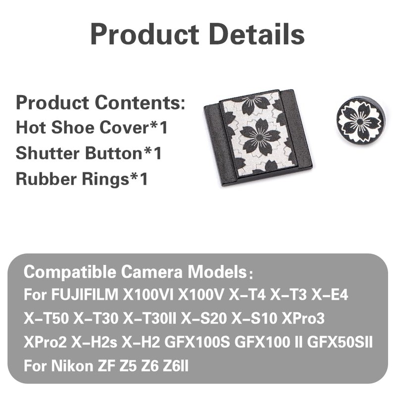 Camera Metal Hot Shoe Cover Shutter Buttons Protector for Fuji