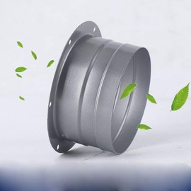 AZITICY Connector Ventilation Pipe Round Duct Pipe Connection Flange - 150 mm Ventilation System Duct Connector Made of Metal Wall Flange Mounting Round Pipe for Ventilation Systems (Model B / 150 mm)