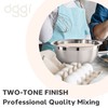 Oggi 3-Quart Two-Tone Stainless Steel Mixing Bowl, Great for Mixing,