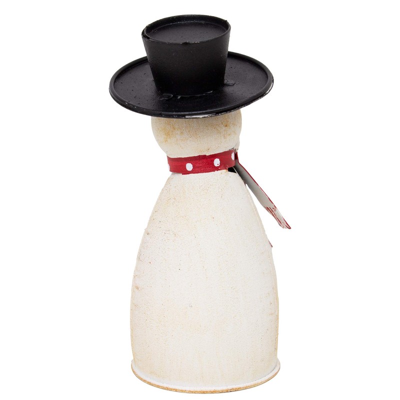 B2S BACK2SEASON Fence Figurine Snowman Iron Winter Fence Decoration Fence
