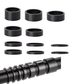 HOUSON 11 PCS Bike Headset Space, Carbon Fiber Bicycle Stem Headset Spacer MTB Road Bicycle Stem Threadless Headset Spacers Kit
