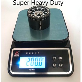 TxXrcss 200g Super Heavy 2.2 Beadlock Wheels Aluminum 1/10 Crawler RC Wheel 4pcs Rims Hub for Axial SCX10 Trx4m Silver Screws (Silver Black)