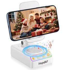 Hupoaf Gifts for Men Women, Birthday Gifts for Men, Phone Stand with Bluetooth Speaker,Stocking Stuffers Gadgets for Men, Gift s for Christmas,Ideal for Dad Mom Husband Boy,White