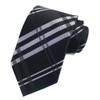 Men Black Grey Check White Designer Plaid Neck Tie Accessory