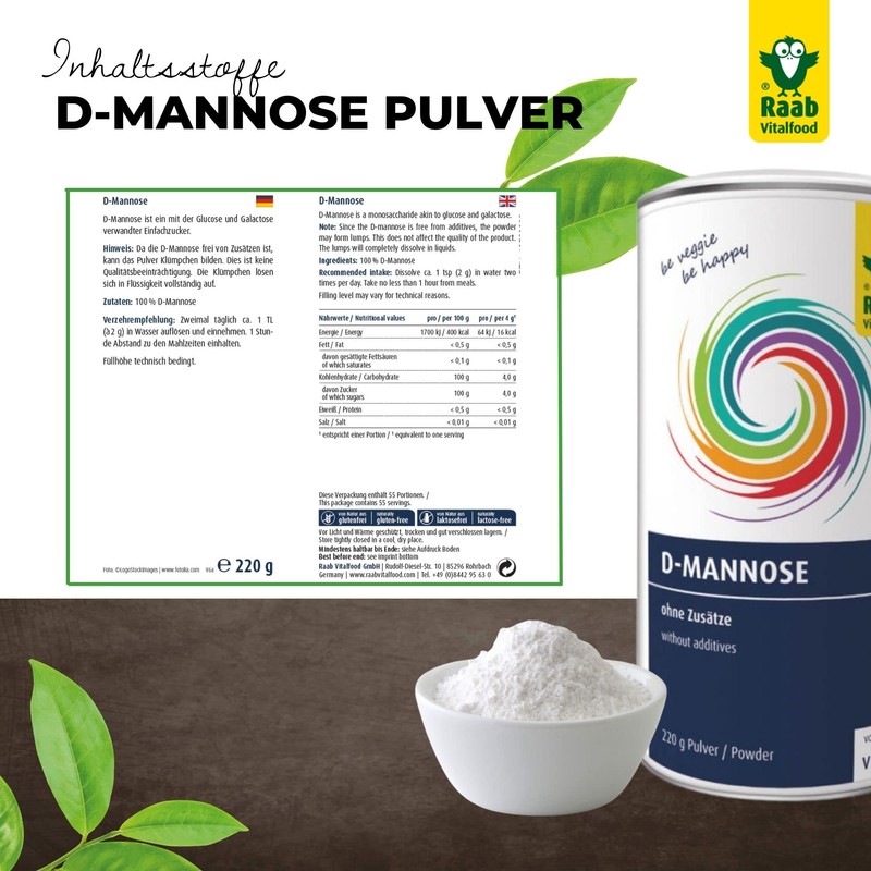 Raab Vitalfood D-Mannose 220g