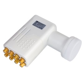 HB-DIGITAL Octo LNB 8-Way LNC Robust Opticum Red Head for 8 Participants Direct LTE Protected Satellite Satellite Full HD TV 3D 4K UHD Gold-Plated Weather Protection