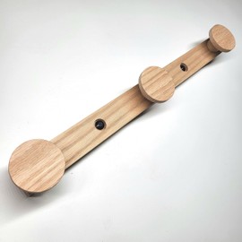 ScandiHooks Solid Oak Dots, Wall Coat Rack, Hook Rack, Picture Rail, Hallway, Entrance, Bedroom, Dressing Room, Children's Room, Round Wall Hooks