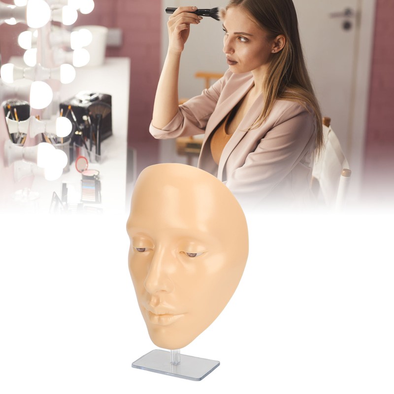5D Silicone Makeup Practice Face Teaching Face Eye Cosmetic Mannequin