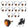10pcs 3/4in LED Side Marker Light Clearance Lamp with DC