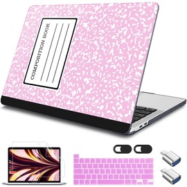 Tuiklol for MacBook Pro 16 inch Case (2020 2019 Release) Model A2141, Hard Shell Case for Keyboard Cover& OTG & Camera Cover with Retina Display and Touch Bar Fits Touch ID,Composition Book
