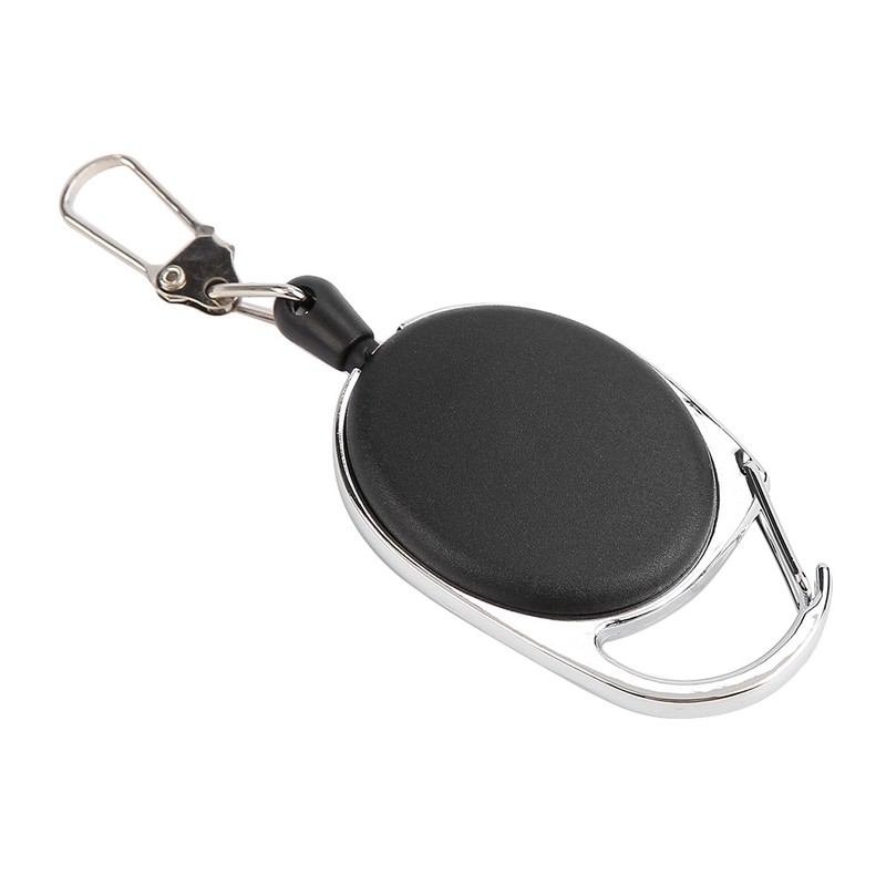 60cm Nylon Wire Rope Retractable Key Chain Stretching Keys Clasp